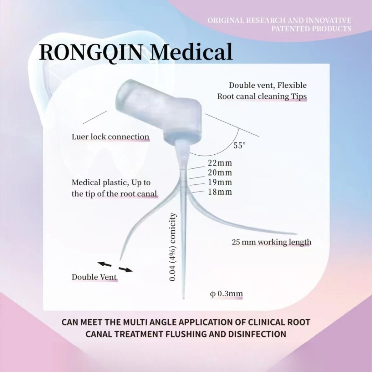 

Dental PD Disposable Flushing Needle with Double-sided Opening Flushing Needle That Can Be Flexibly Moved for Dental Materials