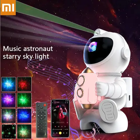 Xiaomi Astronaut Projector Night Light LED Galaxy Stars Nebula Projector Ceiling Lamps For Gaming Room Decoration Children Gift