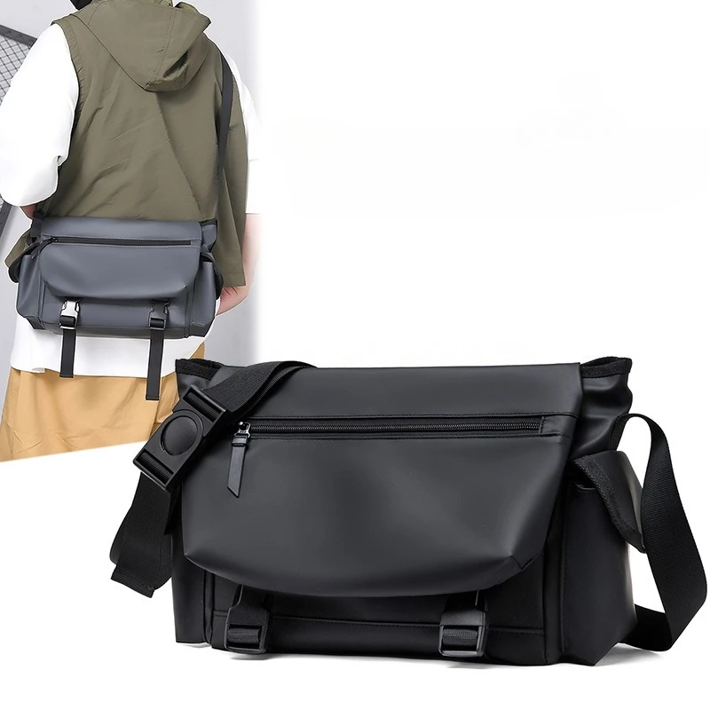 Large‑Capacity Crossbody Messenger Bag Waterproof Multi‑Compartment Buckle Closure Casual Travel Outdoor Daily Shoulder Handbag
