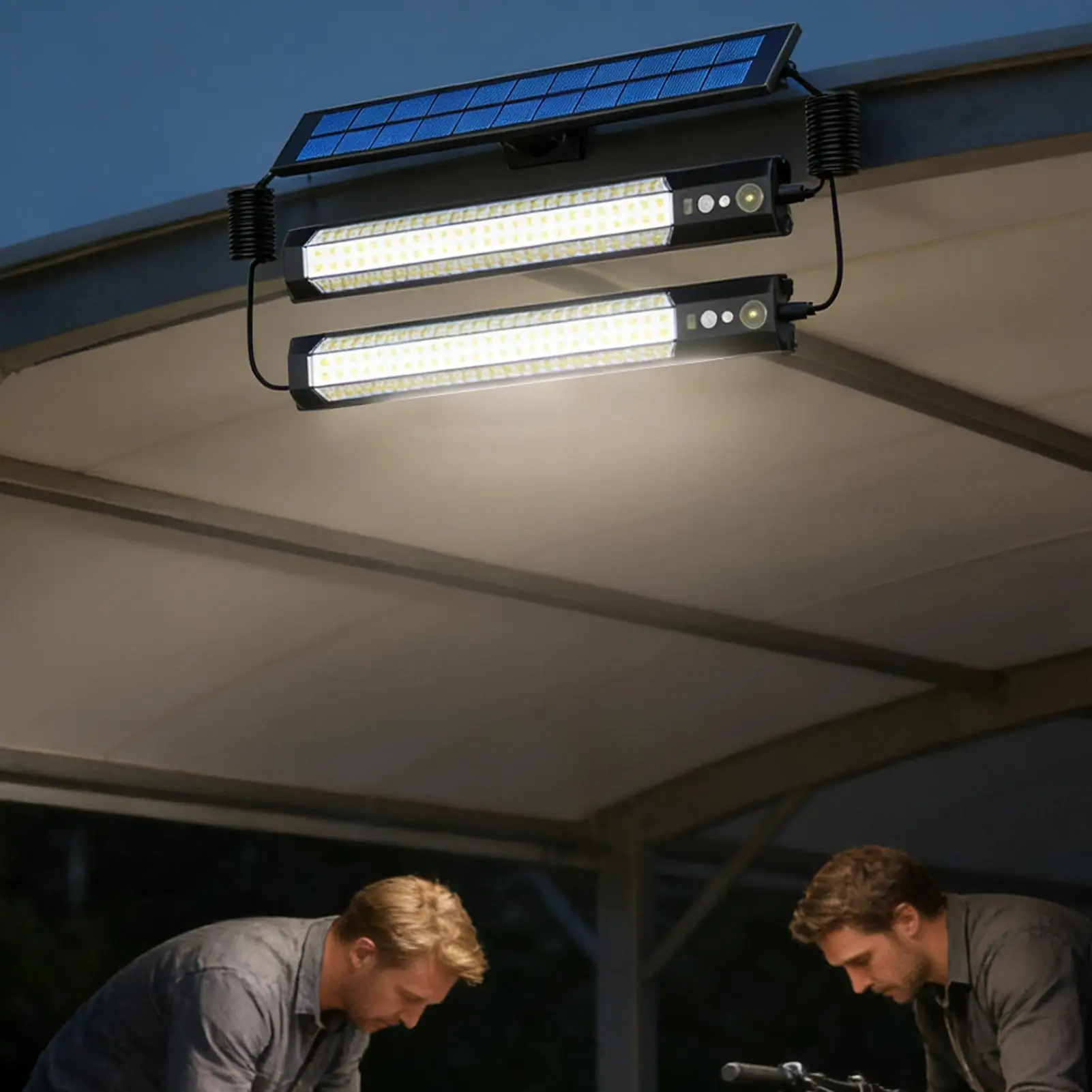 

Wall Solar Lights Outdoor 3 Modes Solar Waterproof Smart Sensor Lamp With Remote Adjustable Wall Pendant Light For Landscape