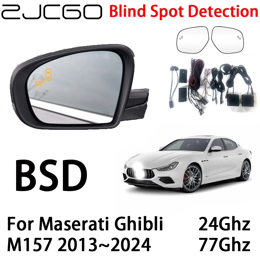 ZJCGO Car BSD Radar Warning System Blind Spot Detection Safety Driving Alert for Maserati Ghibli M157 2013~2024