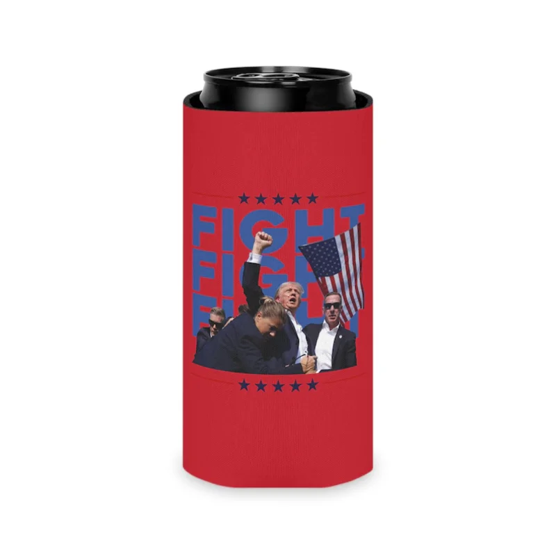 Trump 2024 Can Cooler Trump Fight Shot Drink Koozie Republican Drink Sleeve Beer Sleeve for party supplies brithday gifts