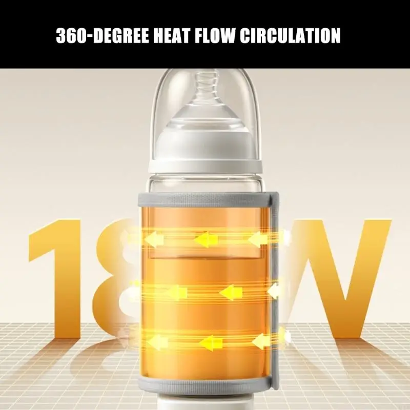 Digital Display Baby Bottle Warmer 6 Heat Gear Portable Large Capacity Battery A2UB