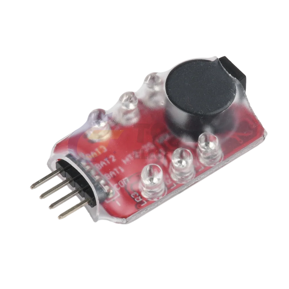 2-3S Lithium Battery low voltage Alarm Buzzer Speaker LED indicator Low Voltage Alarm Module