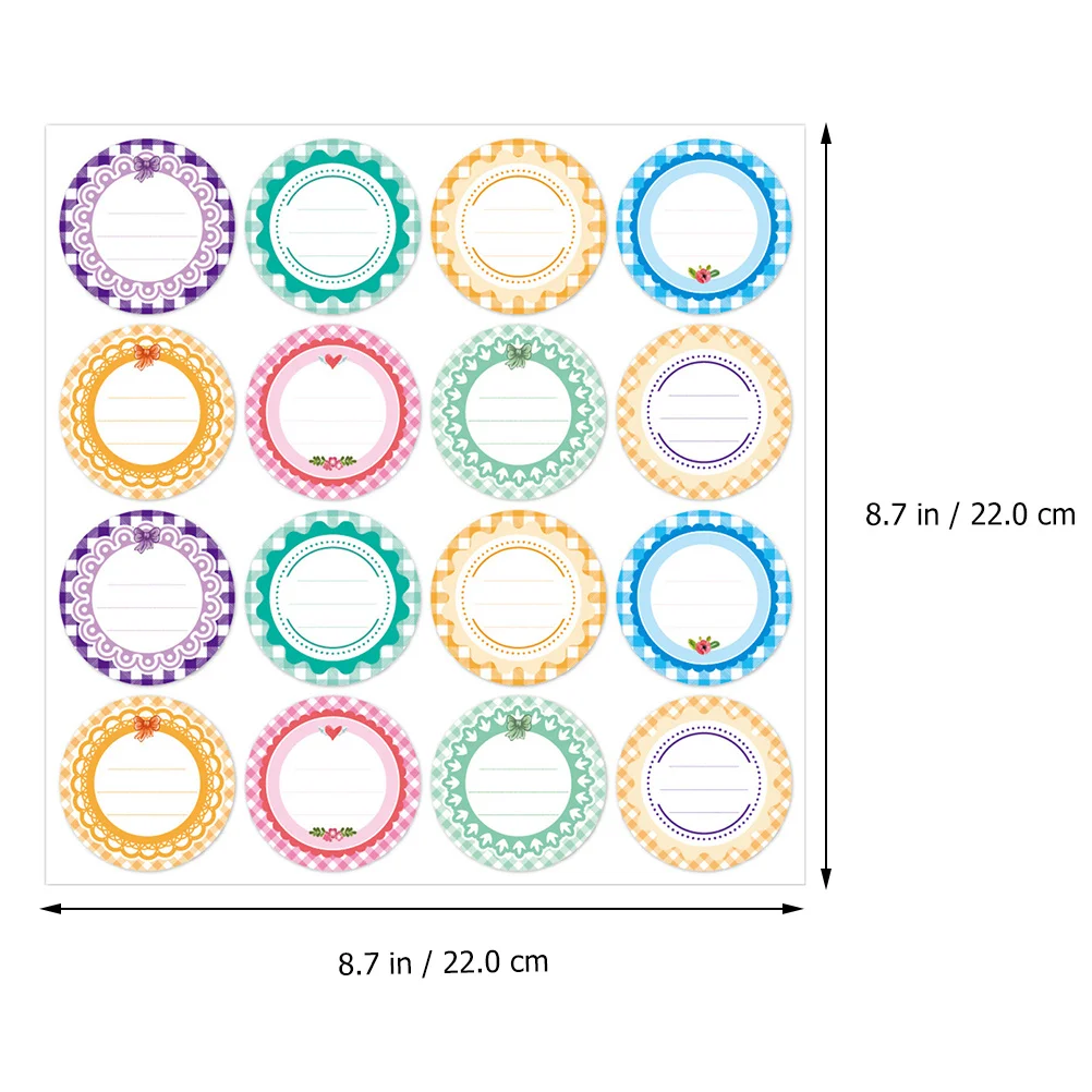 สติกเกอร์ติดกระป๋องทรงกลม 10 ชิ้น สติกเกอร์กันน้ำหลากสีสำหรับปิดผนึกขวดโหล ผนัง หน้าต่าง ใช้สำหรับติดฉลากกระป๋อง