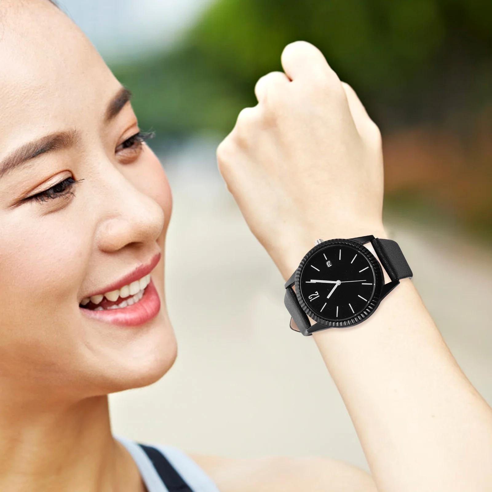 Watch Quartz Woman Ladies Watches for Women Button Adjustable