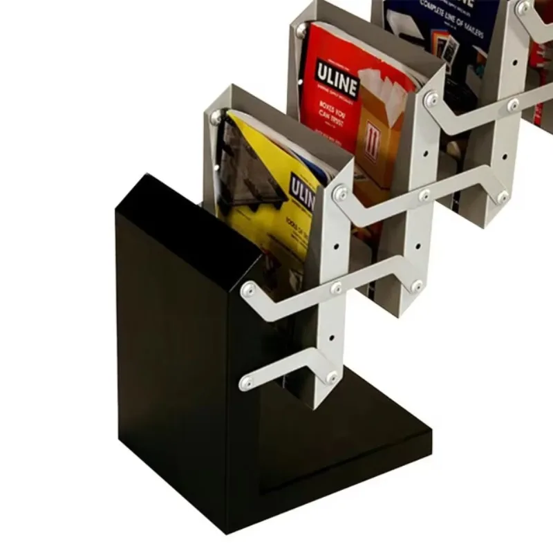 Metal A4 Brochure Holder Portable Foldable Document for Trade Show Magazine Catalog