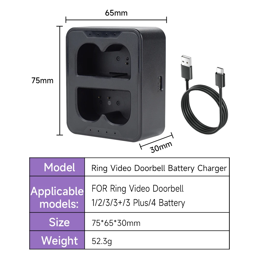 RV4 Battery For Ring Video Doorbell 1/2/3/4,Ring Stick Up Cam Solar Replace V4,Doorbell 3 Plus,Spotlight Cam Replace 7000mAh