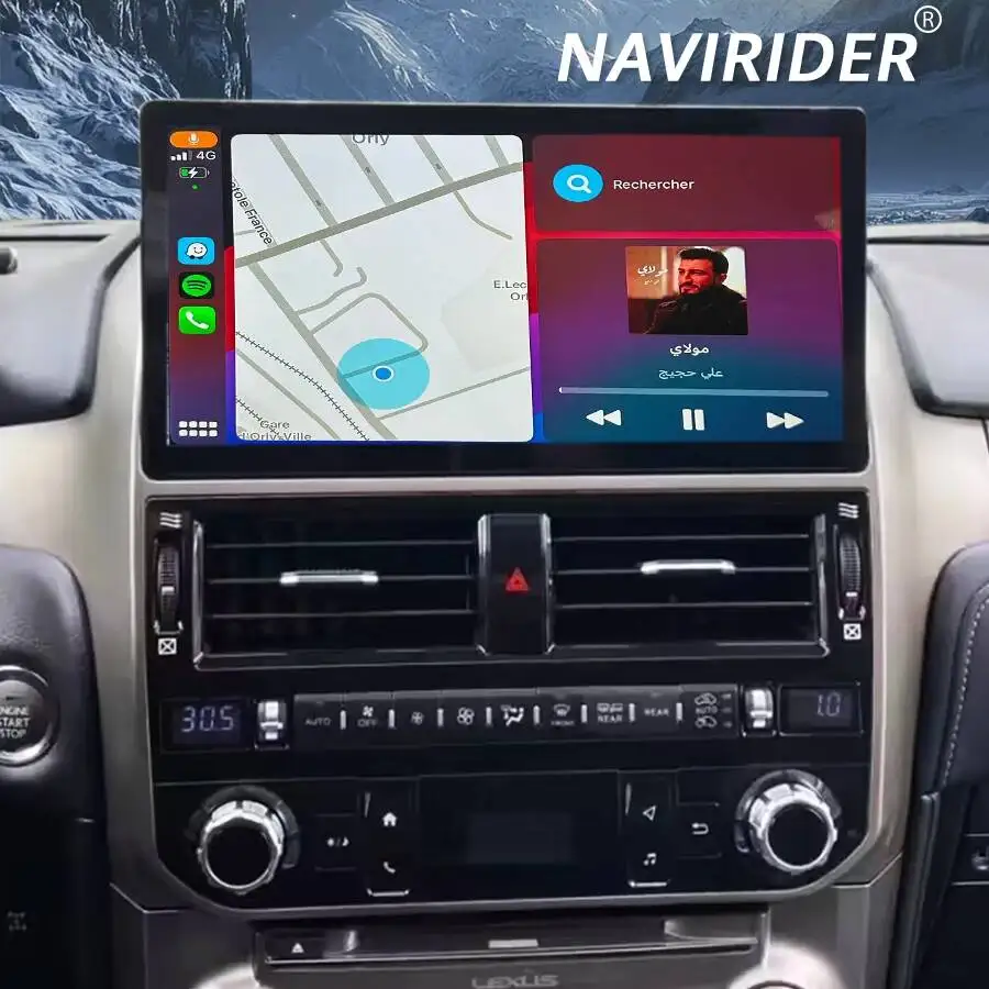 

12,3-дюймовый QLED-экран, автомобильная магнитола Android для Lexus GX400 GX460 2010-2024, мультимедийный видеоплеер, GPS-навигация, Carplay, головное устройство
