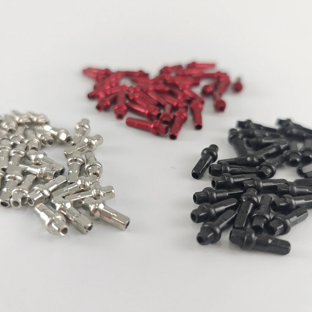 عمود DSN حلمات الدراجة 14.4 مللي متر 16 مللي متر 18 مللي متر سبائك الألومنيوم أو النحاس 14 جرام 2.0 تكلم 3.2 مللي متر رأس مربع مزدوج أسود أحمر فضي أجزاء