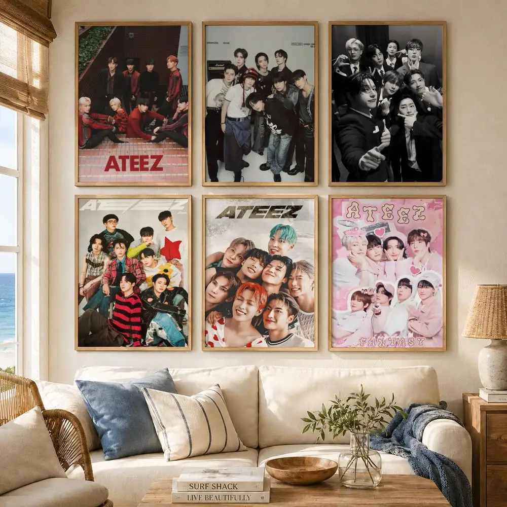 K-Pop Boy Group A-ATEEZ Poster Versatile HD Waterproof Wall Art Self-Adhesive Decor for Any Space Ideal Gift - view 2