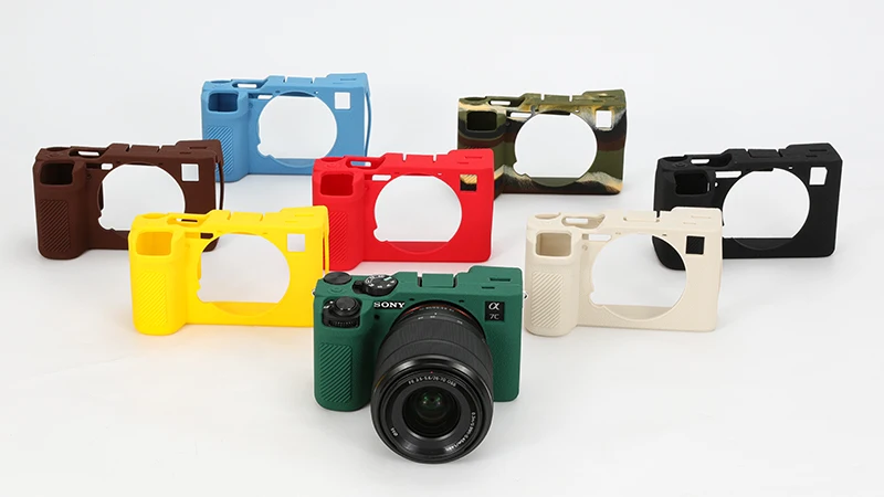 Top Texture Design Rubber Silicone Case Body Cover Protector Frame Skin for Sony A7CII A7C2 Alpha 7CI ILCE-7CII Camera Soft