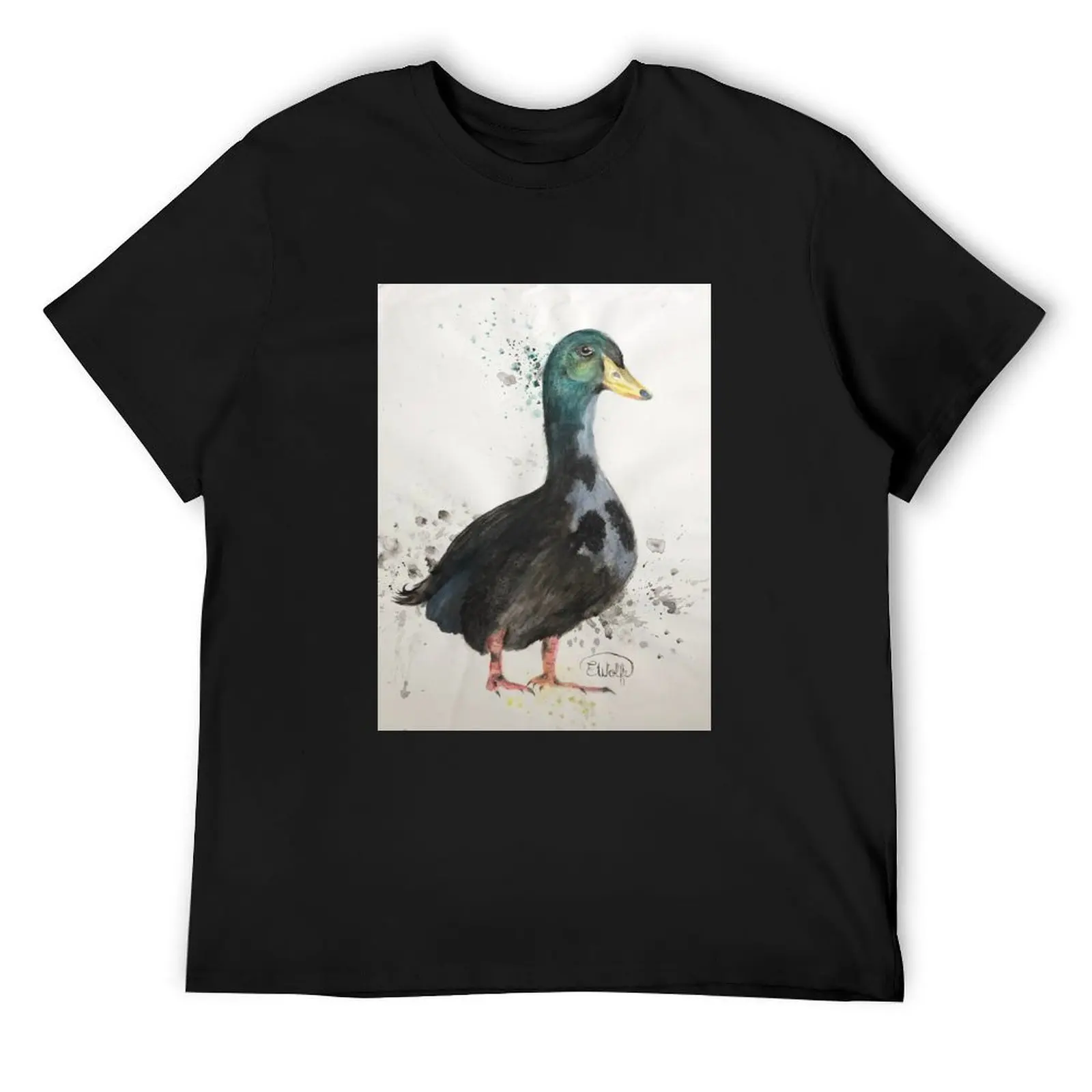 

Watercolor duck painting T-Shirt quick-drying essential t shirt customs design your own graphic shirts plain white t shirts men
