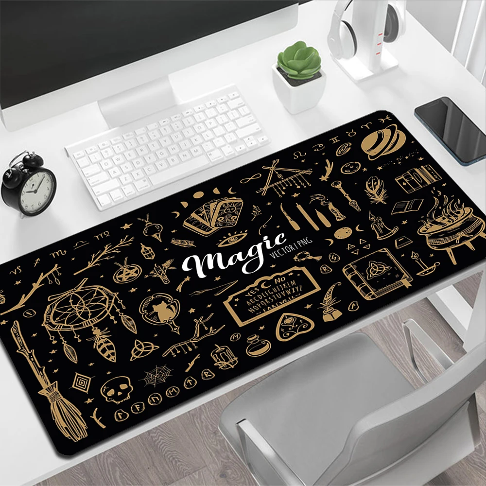 Witches Cat Moon Tarot Large Mouse Pad Gaming Mouse Pad PC Gamer Computer Mouse Mat Big Mousepad XXL Keyboard Desk Mat Mause Pad