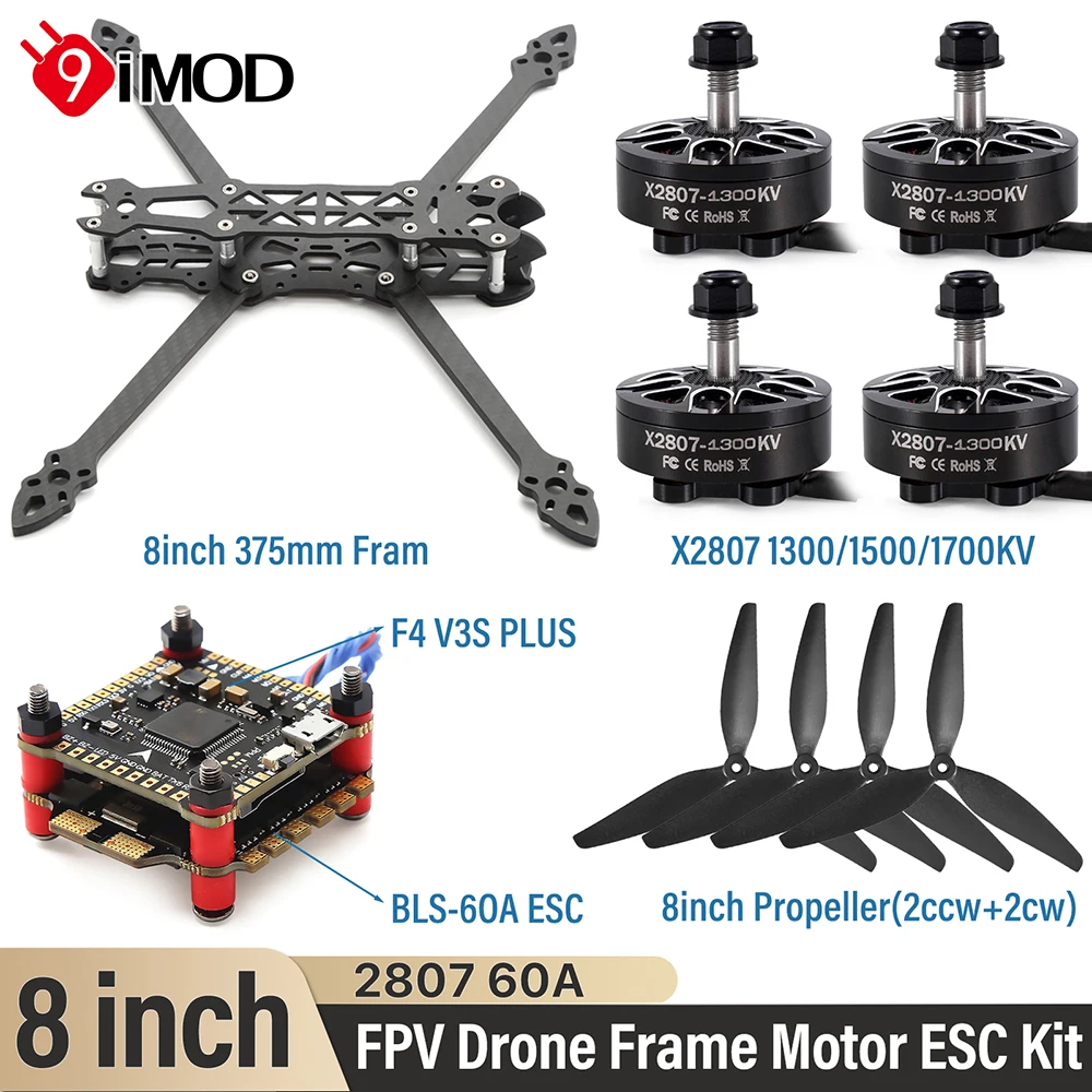 9IMOD Mark4 Frame X2807 1300/1500/1700KV Brushless Motor Propeller for FPV 8