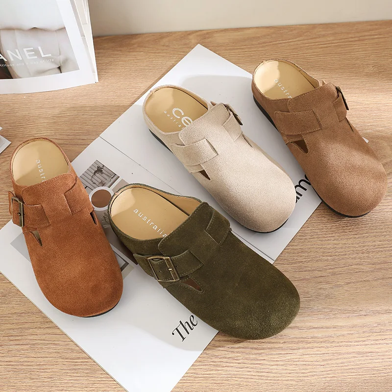 winter-high-quality-retro-button-toe-half-drag-men-and-women's-outdoor-wear-2027-new-comfortable-lazy-shoes-thick-sole-versatile