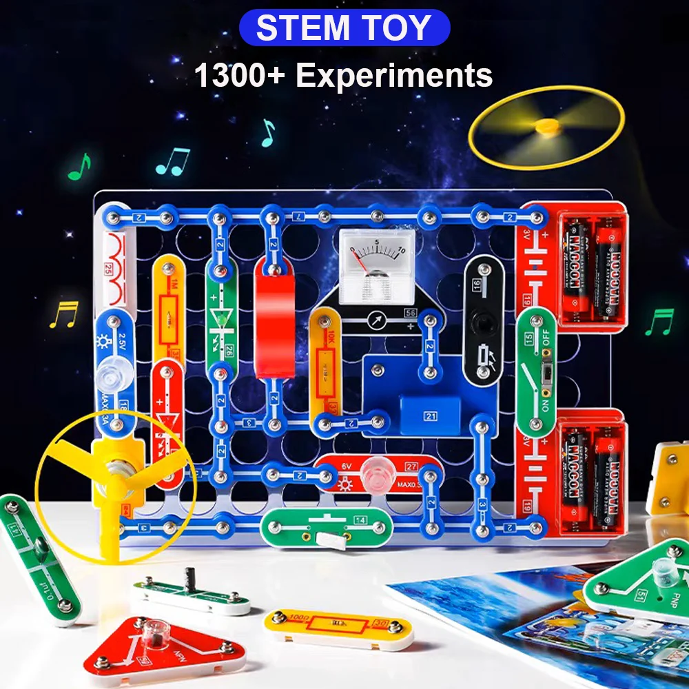 

New STEM Education Kit Toys Physics Circuit Electronic Blocks Building Kit for Kids Toys Science Experiment Kits