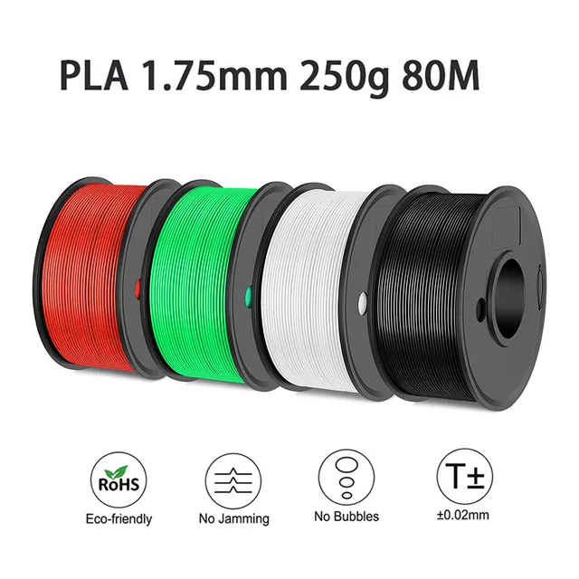 Filament do druku 3D Easythreed PLA 250g Długość 80M Średnica 1,75 mm Materiał do drukarki FDM