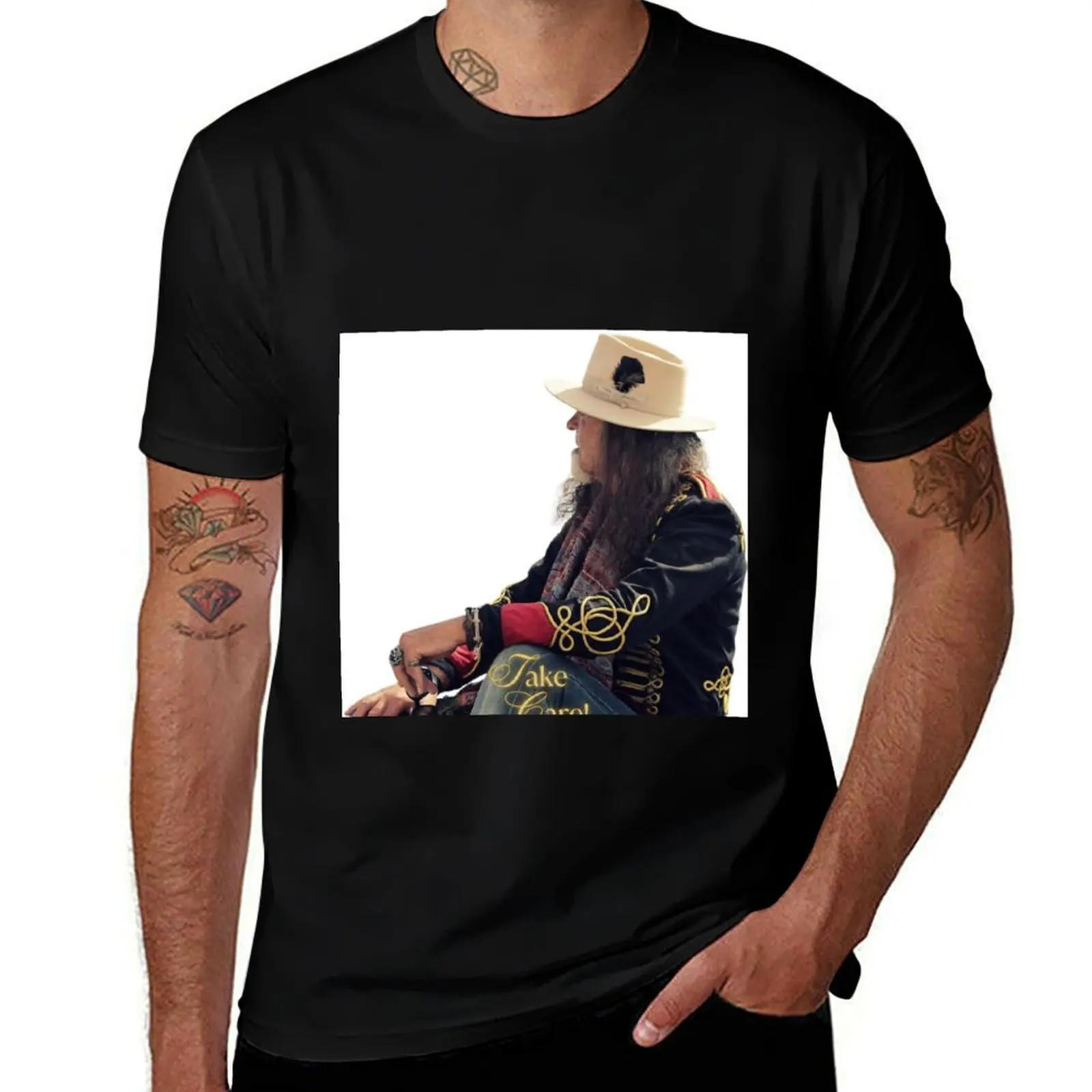 

Take care! T-Shirt black cotton t-shirt plain for man package man t shirt designer T-Shirt