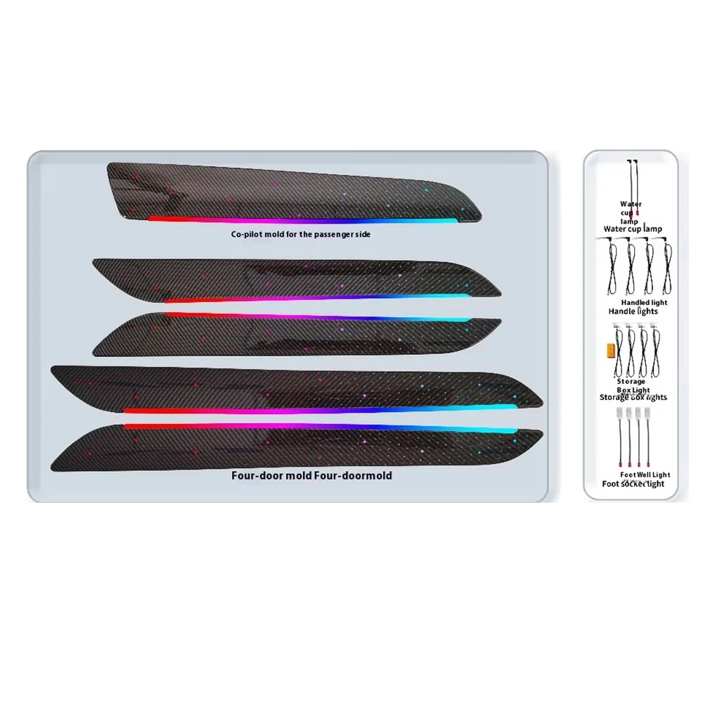 

STLFFor Audis Q3 2013-2018 Automotive LED Ambient Light 64-Color Dynamic Atmosphere Door Panel Lights APP Auto Interior Lighting