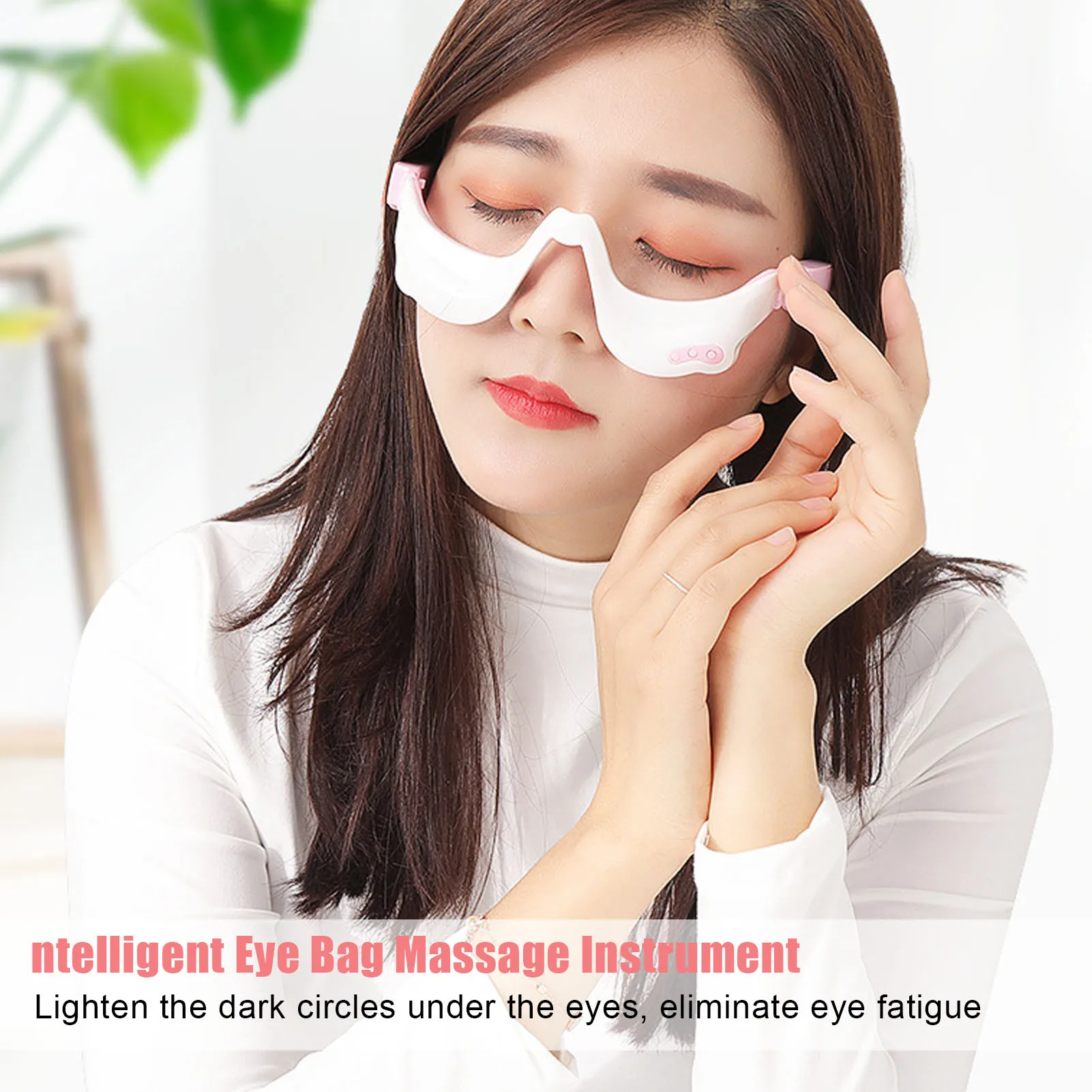 مدلك العين USB شحن قابل للتعديل الساخن ضغط الاهتزاز جهاز تدليك العين للهالات السوداء أكياس العين مدلك الاسترخاء العين #6