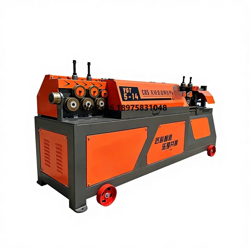 steel bar straightening and cutting machine, equipped with 15kw pure copper motor, suitable for 5-14mm round steel and 5-12mm