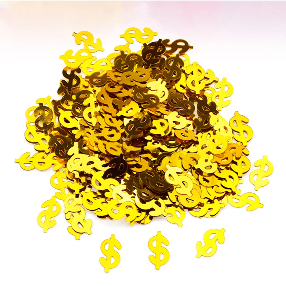 

100pcs Dollar Shaped Confetti Glitter Plastic Party Supplies For Christmas Birthday Table Decorative Craft Balloon Filler Diy