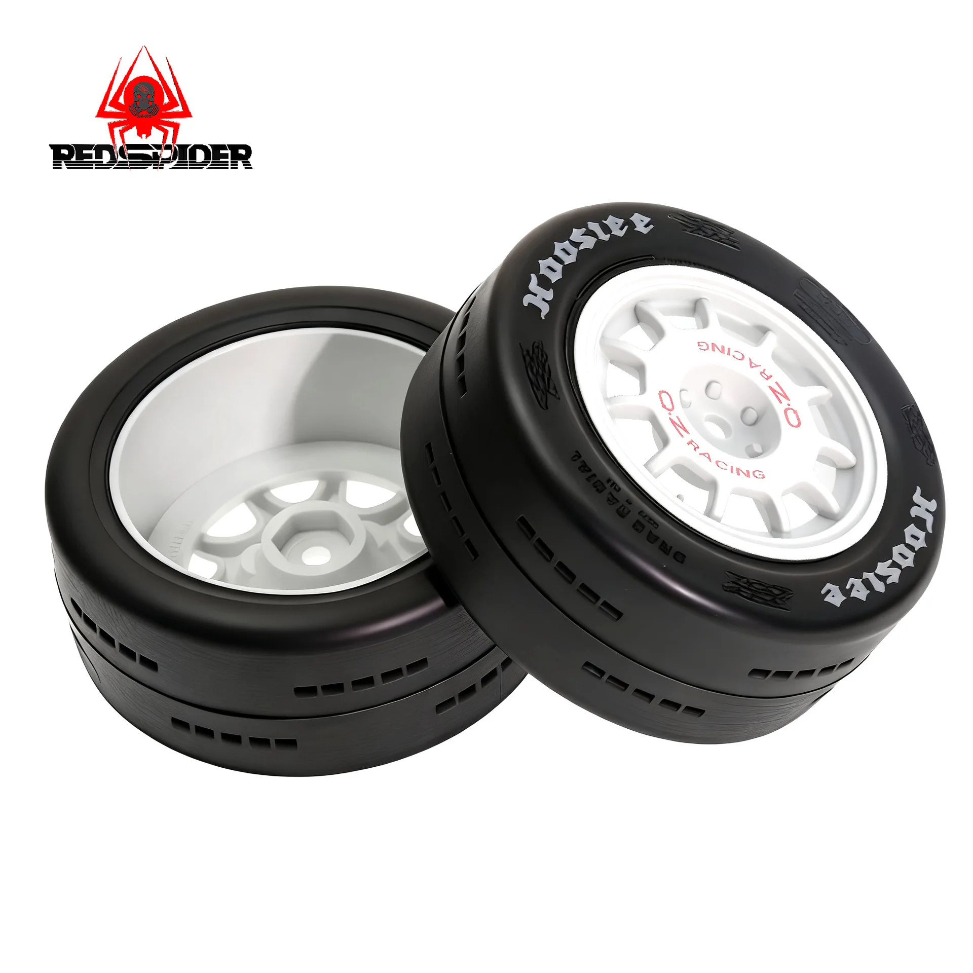 4-teilige RC-Rad- und Reifenkombination für 1/8 1/9 HPI WR8 und Carisma Rallye-Autos, passend für Ford GM Business-Modelle