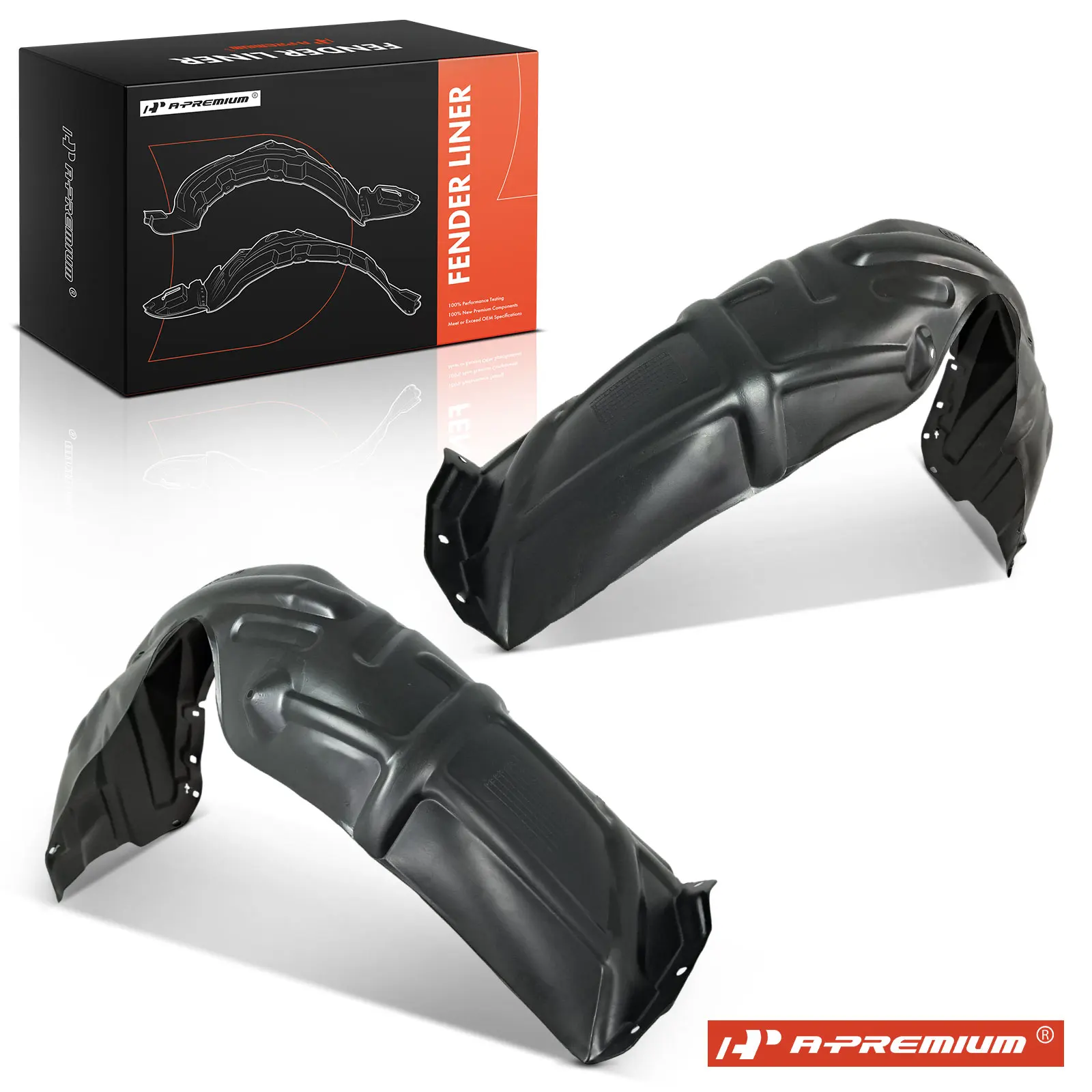 A-Premium 2x Front Inner Fender Liners Waterproof Dustproof HDPE for Toyota Solara 2004-2008