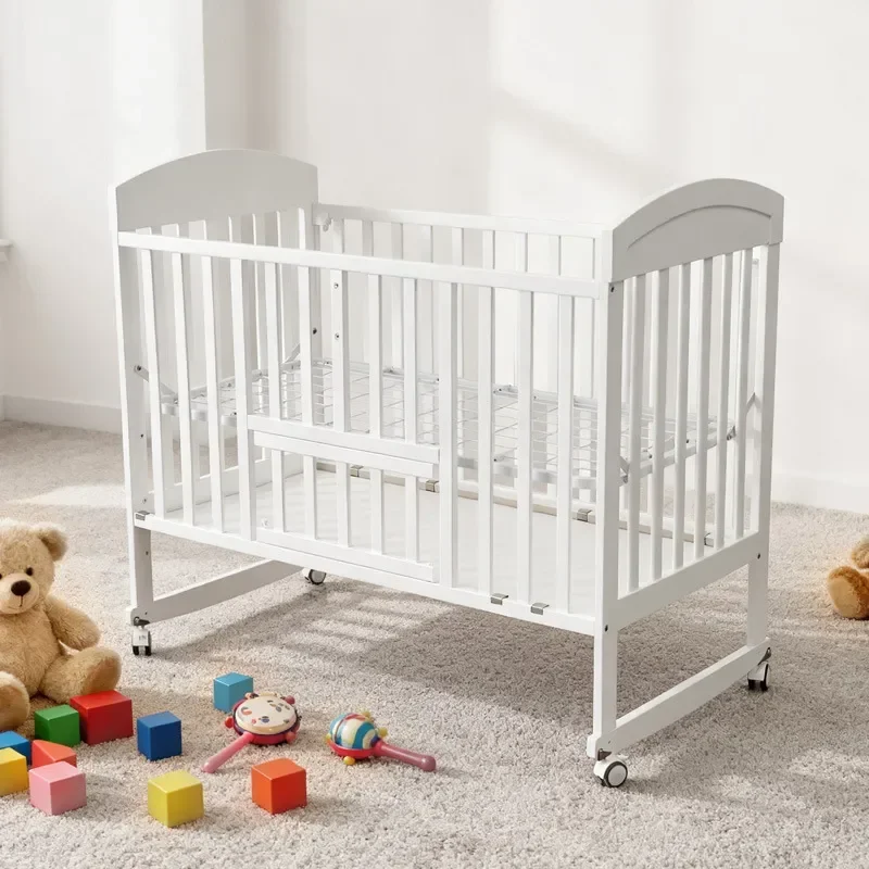 Factory Hot Selling Mobile Multifunctional  Bed Solid Wood Unpainted Shaker Style