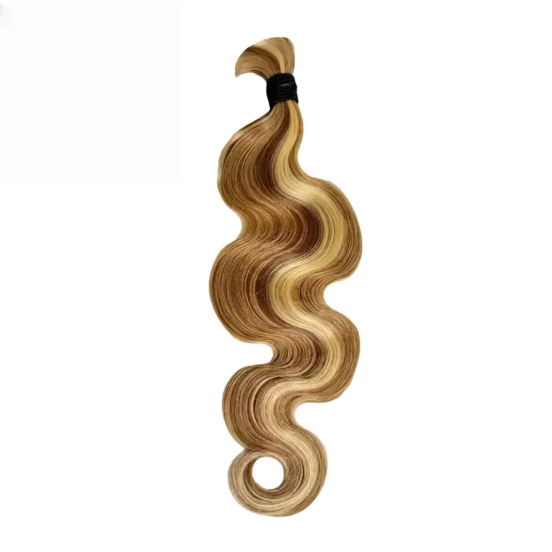 العسل شقراء P8/27/613 تسليط الضوء على شعر بشري لعذراء ملحقات السائبة الجسم موجة 10-30 بوصة ريمي الشعر البشري للتضفير