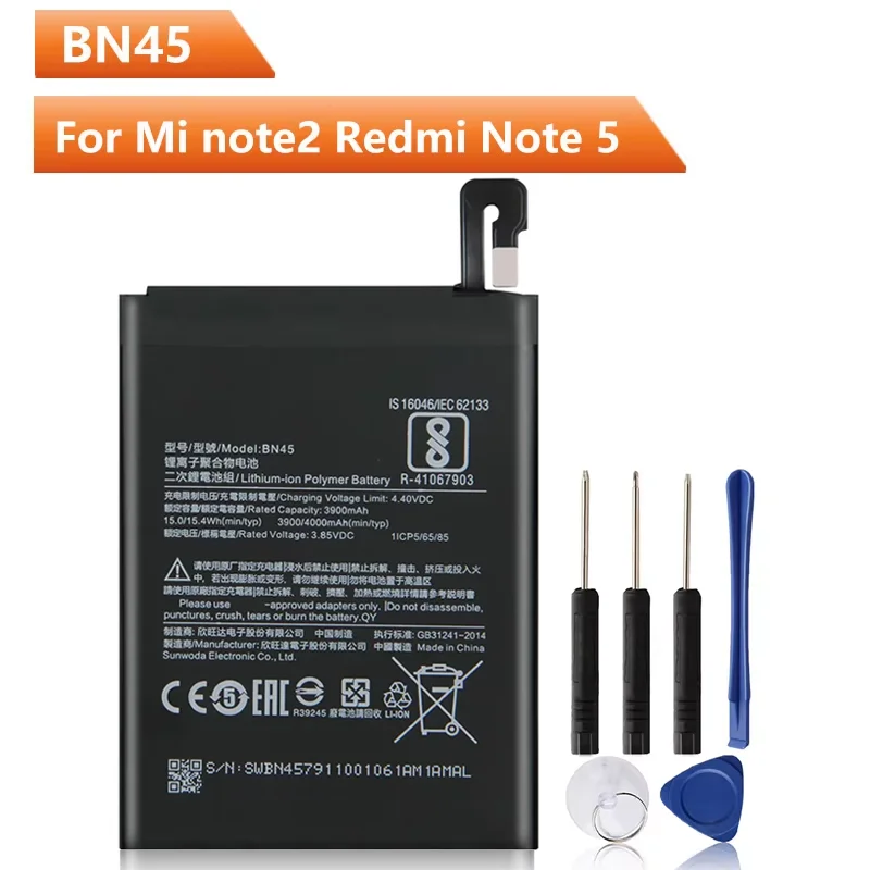 

BN45 Replacement Battery For Xiaomi Redmi Note 5 Redmi Note 5 Pro Redmi Note5 Redmi Note5 Pro 4000mAh