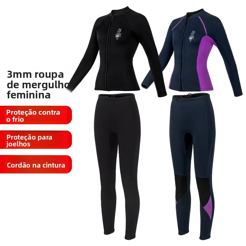 women's-dividing-long-sleeve-wetsuit-swimming-surfing-suit-thermal-insulation-underwater-clothes-two-piece-swimsuit