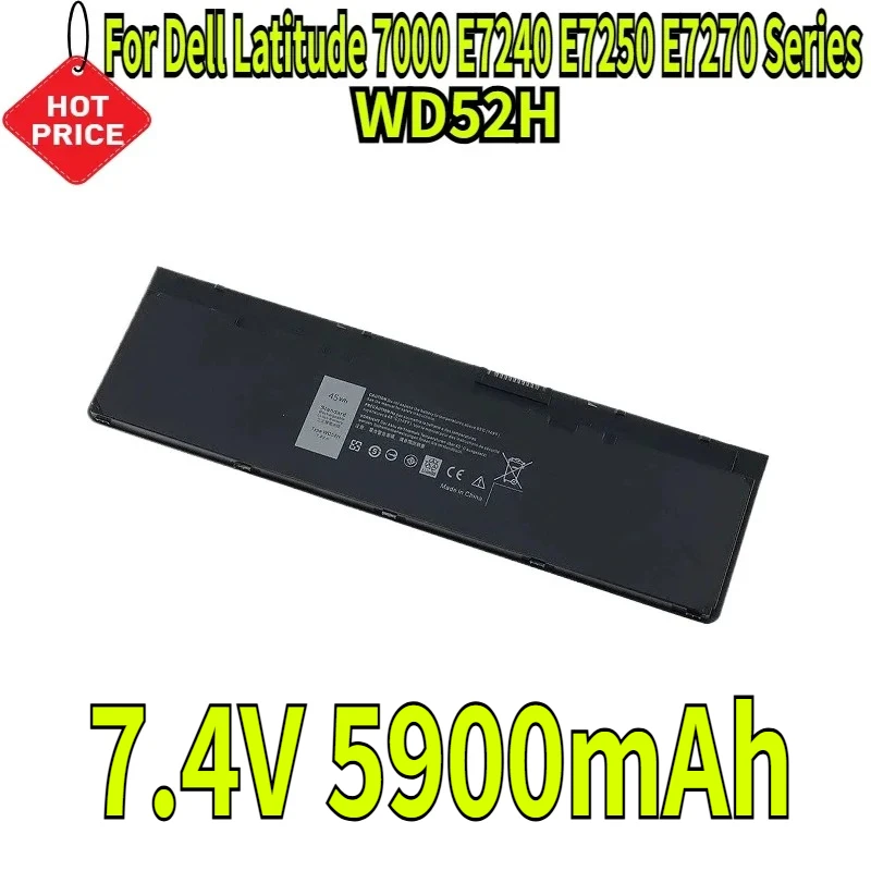 

Аккумулятор для ноутбука 7.4V 5900mAh WD52H для Dell Latitude 7000 E7240 E7250 E7270 Series VFV59 HJ8KP F3G33 GD076 J31N7 0KKHY1
