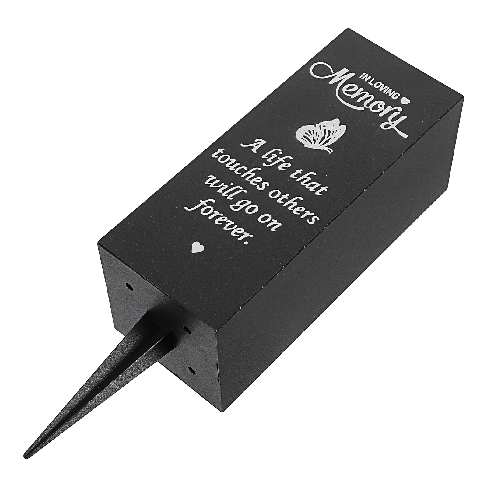 مزهرية قبر معدنية للمقبرة، حامل زهور تذكاري مقاوم للطقس، ثقوب تصريف على شكل سبايك، زهور #6