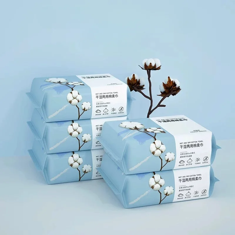 Jednorazowy ręcznik do mycia twarzy Wysuwany bawełniany miękki ręcznik Bawełniany salon kosmetyczny Oczyszczający ręcznik do wycierania twarzy Chusteczki do demakijażu