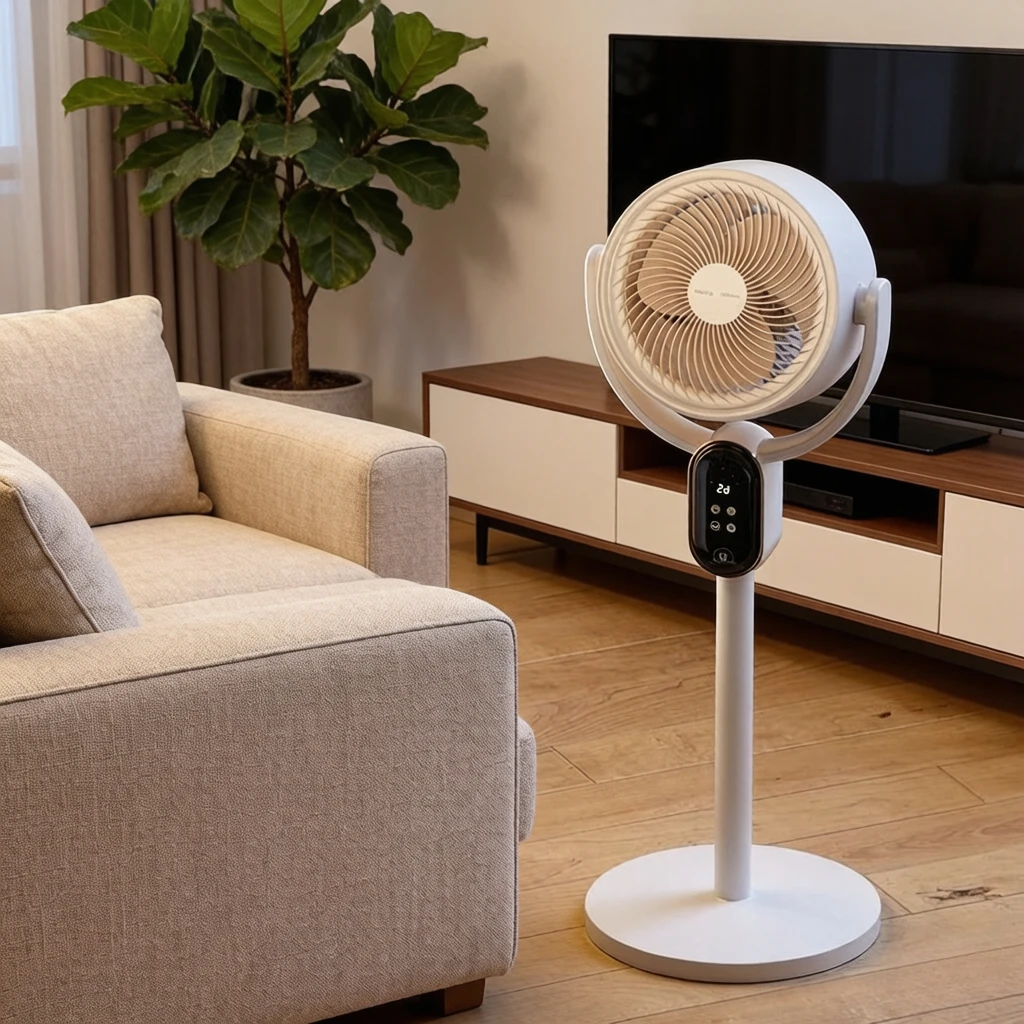 Smart Voice Air Circulator Fan Unisex Quiet, Floor Desk Fan with Strong Motor Powerful Airflow Gentle Breeze for Bedroom Home