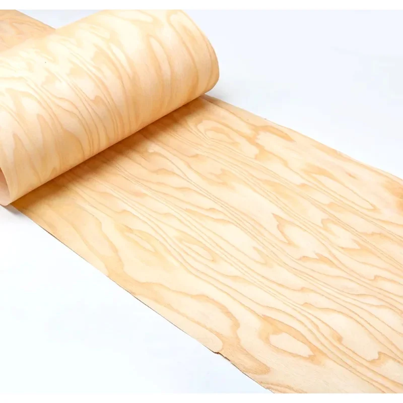 Natural White Ash Chaos Grain Wood Veneer, Random Pattern Natural Timber Veneer for Furniture Interior Decoration