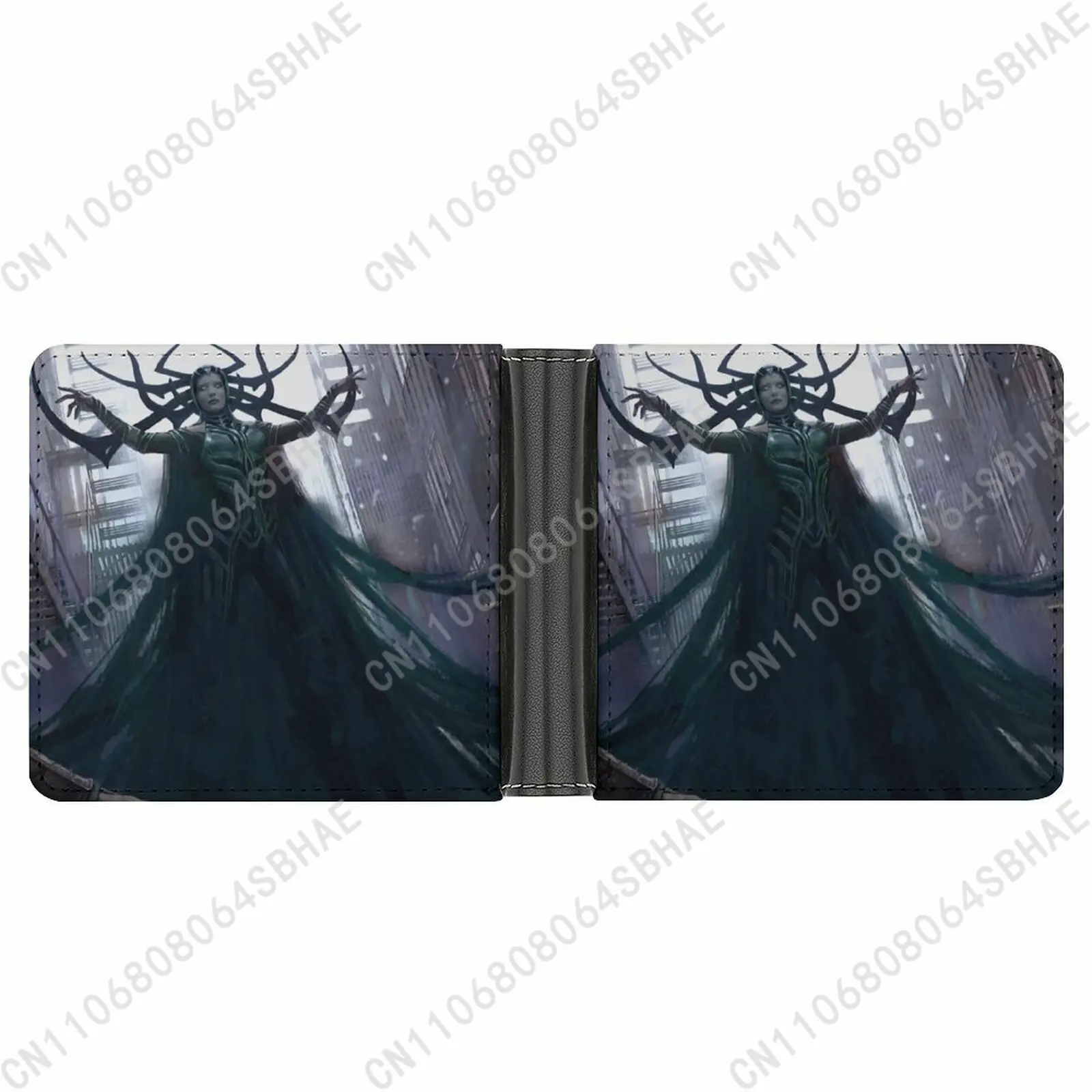

Marvel Hela Trendy Leather Wallet Teenage Male Woman Personalized Slim Credit Card Holder Small Purse Daily Use Cosplay