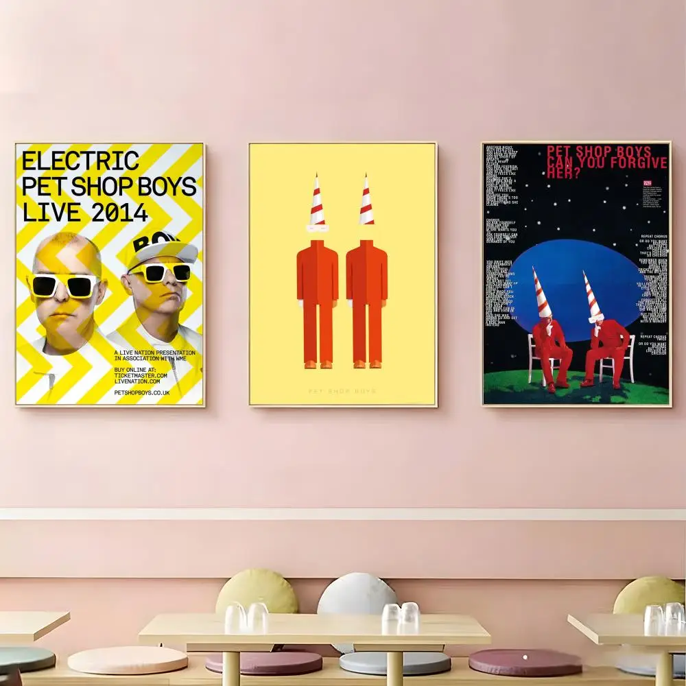 Pop Band Pet Shop Boys Poster HD Self-Adhesive Waterproof Wall Art Easy to Apply Multi-Scene Decor