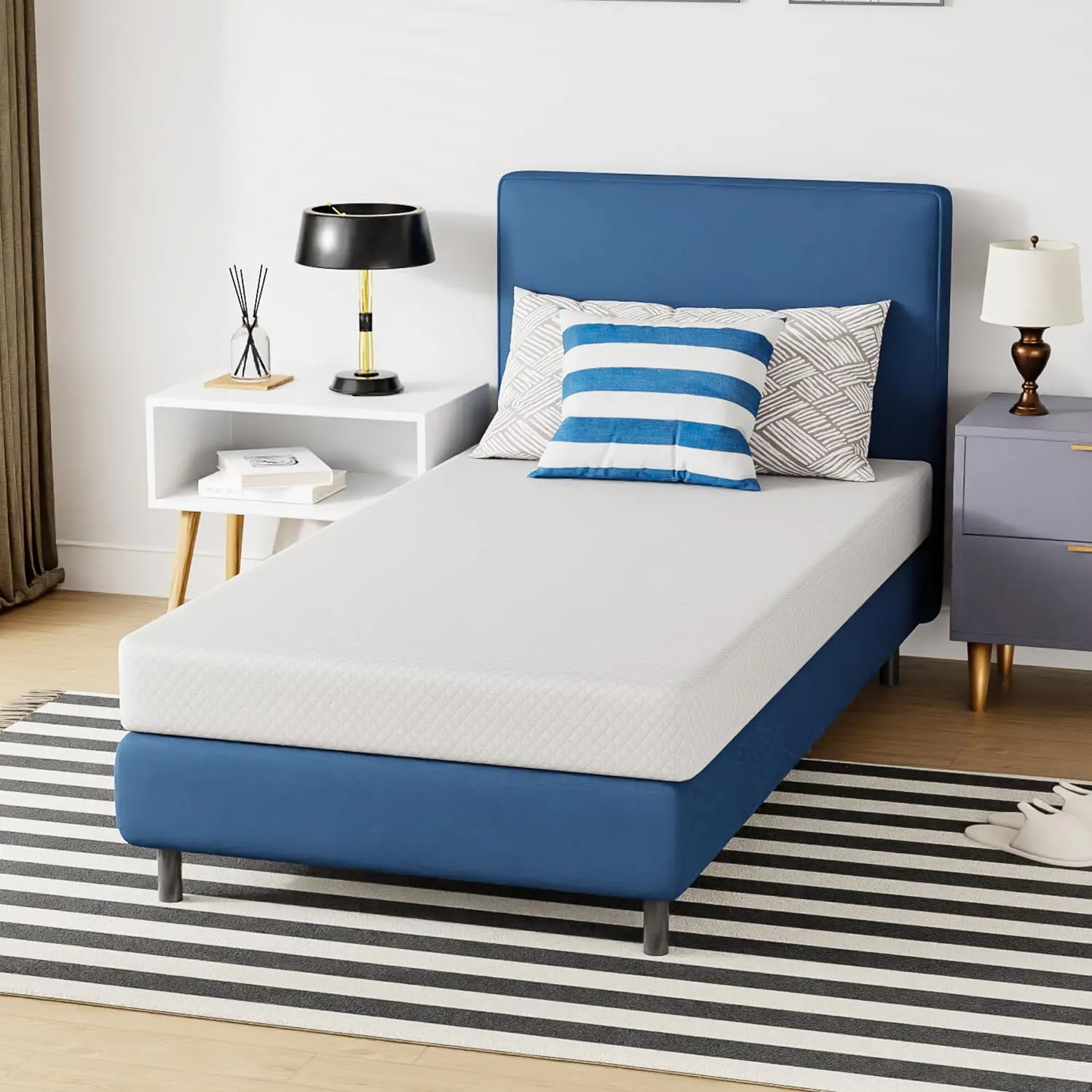 

Twin Mattress 5 Inch Gel Memory Foam Mattress Comfort and Pressure Relief with Washable and Removable Zipper Cover Bed-in-a-Box