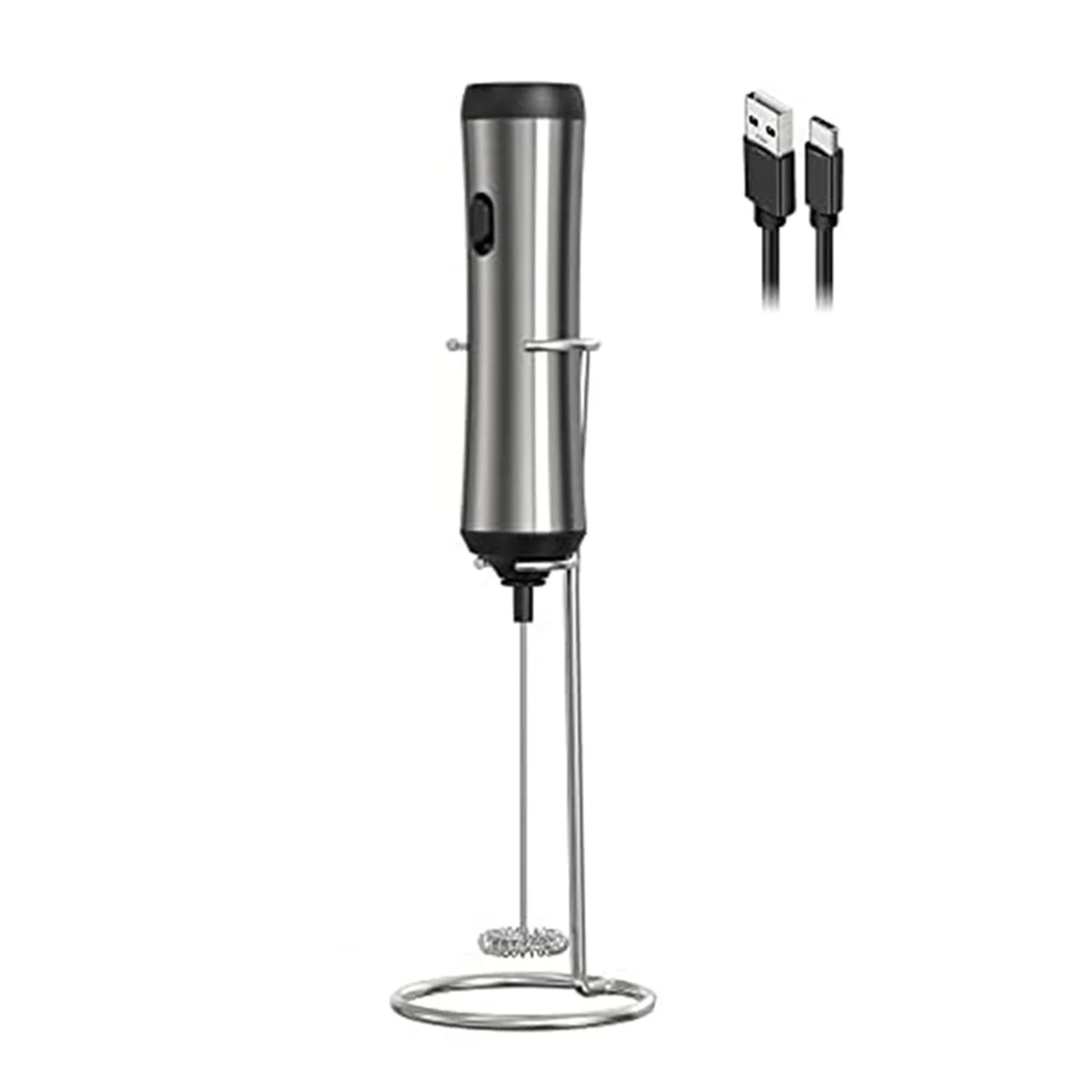 Schuimer Handheld, Elektrische Melkschuimer, Usb Oplaadbare Melkopschuimer, Mini Frother Met Standaard, Keuken Cadeau Hand Frother