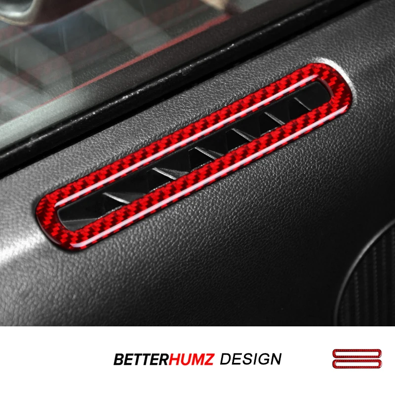 Für Ford Mustang GT 2015-2019 Carbon Faser Auto Innen Tür Klimaanlage Outlet Vent Panel Abdeckung Trim Aufkleber Zubehör