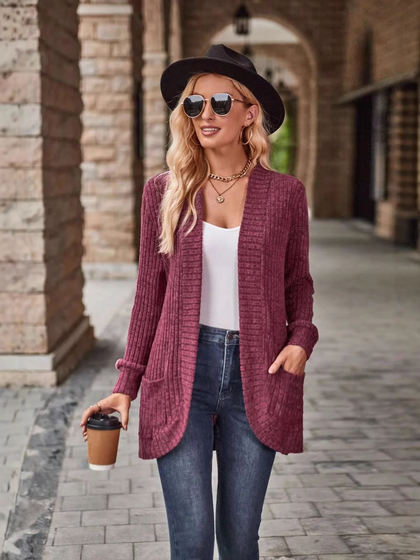 Women's 2025 Autumn/Winter New Fashion Knit Cardigan Coat Bestseller Women's Clothing