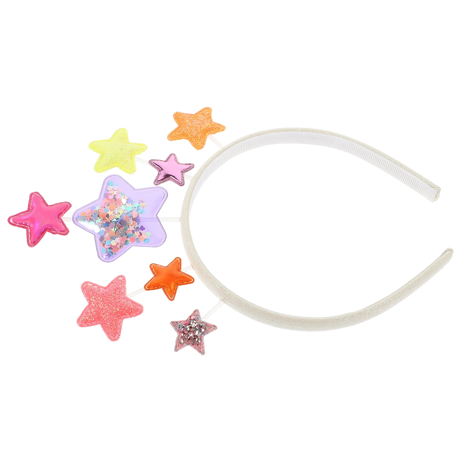 

Glitter Star Headband Pentagram Hair Accessories for Women Girls White Party Wedding Prom Photography Prop Decorative Charm