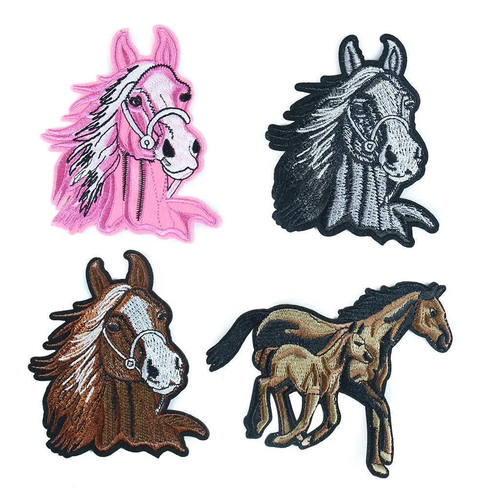 

Animals Patches Fantasy Rainbow Horse Embroidery Applique High Quality Patch Iron on Clothes Stickers Decor Sewing Accessories