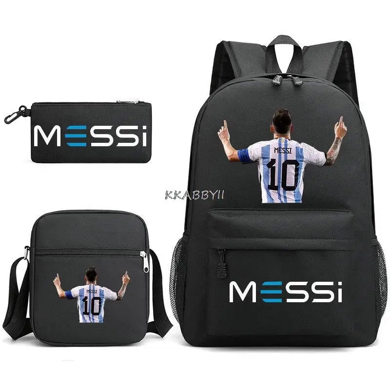 Messi-Mochila impermeável para mulheres, linda bolsa de nylon, mochilas universitárias, bolsas de livros de moda para menina, estudante