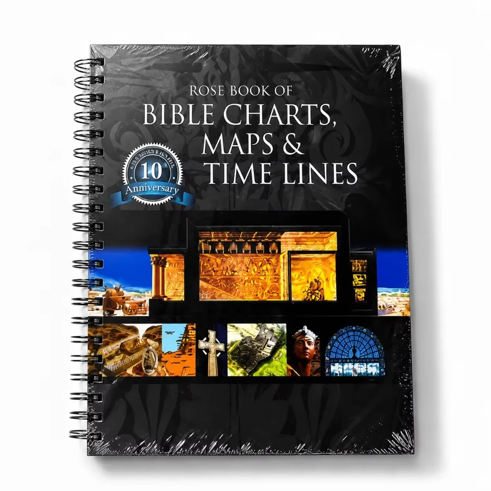 BIBLE CHARTS Spiral Notebook Time Management Travel Scenery Planner Durable Coil Binding 180 Degree Lay Flat Design