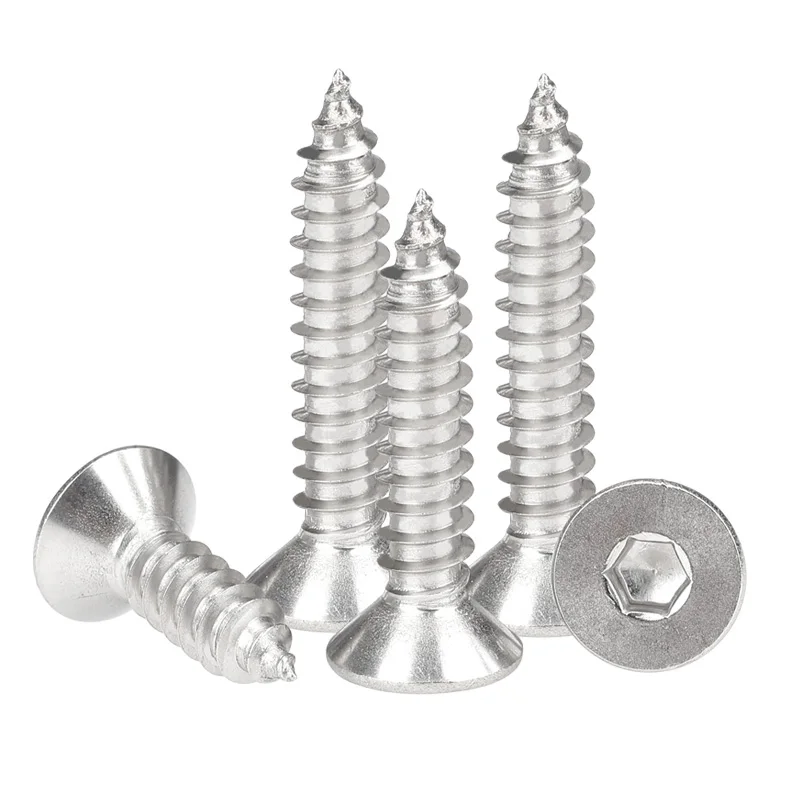 

M3.5*10/12/15/20/25/30 304 Stainless Steel SS DIN7991 Bolt Inner Hex Hexagon Socket Flat Countersunk Head Self Tapping Screw