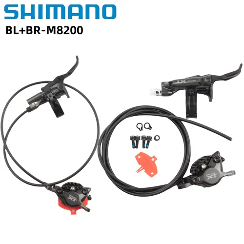 Imagen 1 del producto Shimano DEORE XT M8200 freno de disco hidráulico 2 pistones M8220 4 pistones MTB con almohadillas de resina J05A ICE-TECH piezas de bicicleta